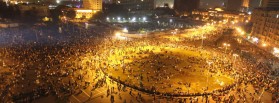 People gather in Tahrir square to celebrate the anniversary of an attack on Israeli forces during the 1973 war, in Cairo