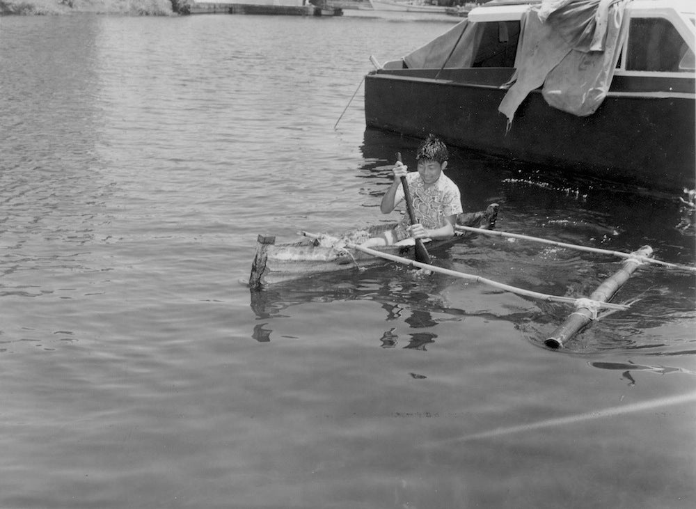 Paul Kodani, canoe, Lyman Museum, Big Island, Hawaii