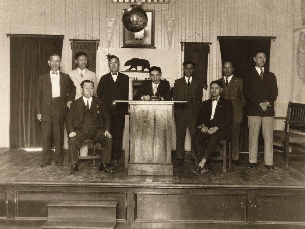 Y.C. Hong with other members of the Chinese American Citizens Alliance Members, which defended Chinese-American civil rights at a time when public sentiment was overwhelmingly anti-Chinese, circa 1928.